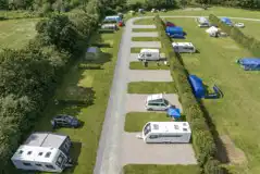 Electric Grass Hardstanding Pitches at Hill Cottage Farm Camping and Caravan Park