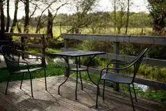 Shepherds hut decking