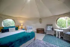 Beach yurt interior