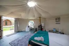 Beach yurt interior