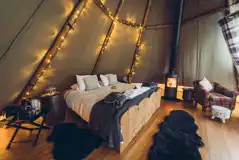 Tipis at Boutique Camping at Scaldersitch Farm