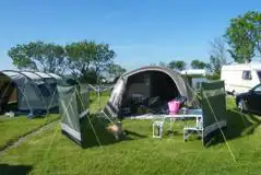 Electric Grass Pitches at Pitton Cross Caravan and Camping Park