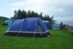 Electric Grass Pitches at Merthyr Farm Campsite