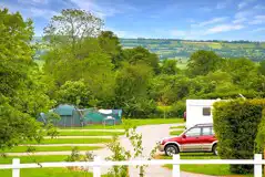 Electric Hardstanding Combined Grass Pitches at Rodney Stoke Caravan and Camping Park