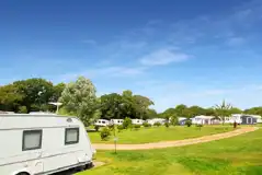 Fully Serviced Grass Tent Pitches at Castle Brake Holiday Park