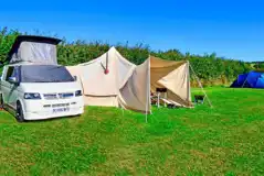 Electric Grass Pitches at Tyddyn Isaf Caravan Park