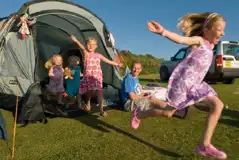 Non Electric Grass Tent Pitches at Twitchen House Holiday Park