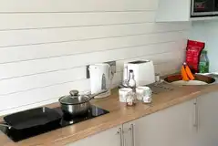 Ensuite glamping pod kitchen