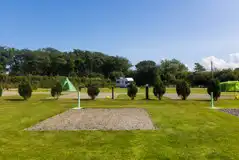 Fully Serviced Grass and Gravel Pitches at Brynawelon Caravan and Camping Park
