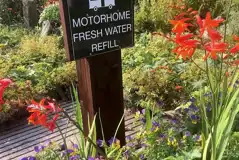 Motorhome fresh water refill point