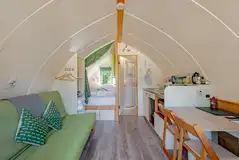 Bare Bones with a king bed, double sofa and drop-down single bunk Bare Bones with a king bed, double sofa and drop-down single bunk