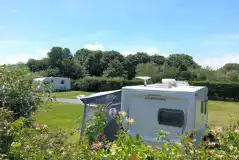 Serviced Grass Pitches at Higher Trevaskis Caravan and Camping Park