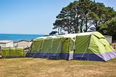 Large Electric Grass Tent Pitches at Leonards Cove Holiday Park