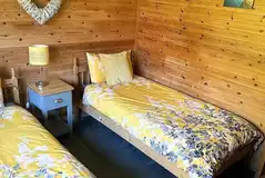 Lodge twin bedroom with bedding Lodge twin bedroom with bedding