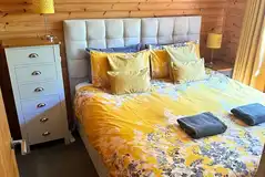 Lodge king bedroom with bedding Lodge king bedroom with bedding