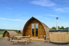 Ensuite Deluxe Wigwam Pods with Optional Wood-Fired Hot Tubs (Pet Friendly) at Wigwam Holidays Cove Farm
