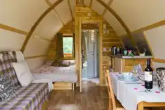 Ensuite Deluxe Wigwam Pod with Hot Tub (Pet Free) at Wigwam Holidays Charnwood Forest