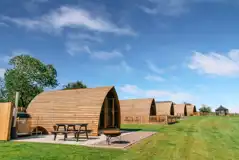 En-suite Deluxe Wigwam Pods with Hot Tubs (Pet Free) at Wigwam Holidays Saxon Meadow