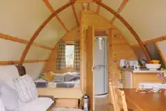 Accessible En-suite Deluxe Wigwam Pod with Hot Tub (Pet Free) at Wigwam Holidays Water Hall Farm