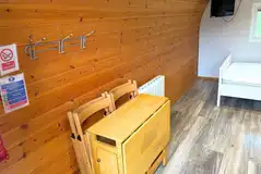 Four person camping pod interior