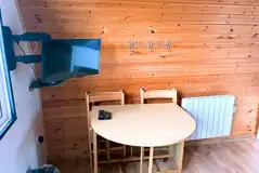 Six person camping pod interior