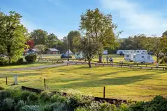 Electric Grass Pitches at Lee Valley Caravan Park Dobbs Weir