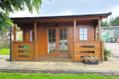 Swallows Cabin with a sheltered deck Swallows Cabin with a sheltered deck