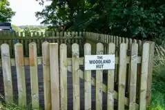 Woodland hut with hot tub