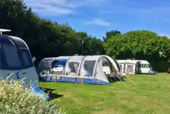 Electric Grass Pitches at Tremarne Campsite
