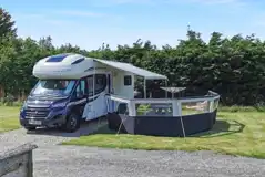 Electric Hardstanding Pitches at Tregroes Caravan, Camping and Glamping Park