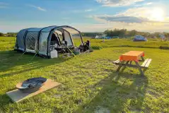 Non Electric Grass Tent Pitches at Walltree House Camping