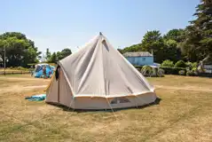 Small Electric Grass Tent Pitches at Leonards Cove Holiday Park