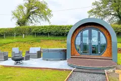 Three person pods at Great House Farm Luxury Pods and Self Catering in Powys