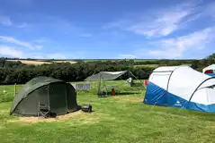 Non-Electric Grass Pitches at Camp De Lank Cornwall