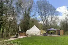 Barn Owl Bell Tent with Hot Tub at Alum House Littlebeck