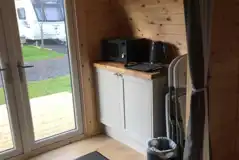 Camping pod interior