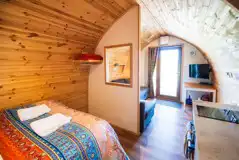 Ensuite glamping pod interior