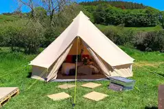 Cwtch Cynnes Bell Tent at Glampio Ty Cerrig Glamping