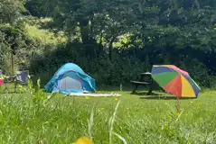 Non Electric Grass Tent Pitches at Camping Ty Du Farm