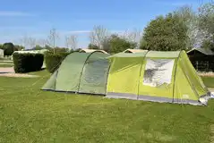 Electric Grass Pitches at Silverhill Woodland Retreats