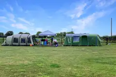 Non Electric Grass Tent Pitches at Hillside Farm Camping