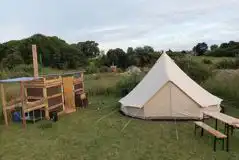 Bell Tent at The Mushroom Farm and Campsite