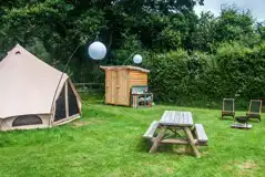 Ensuite Quest Bell Tents at Tread Lightly Glamping