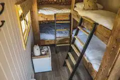 Water Lily Shepherd's Hut (Double Bunk Bed and Single Bunk Bed) at Range Farm Glamping Norfolk