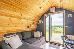 Willow glamping pod sofa