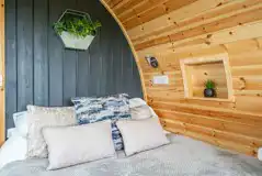 Willow glamping pod double bed