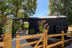 Shepherd's Hut with Hot Tub at Exmoor Wellbeing Centre