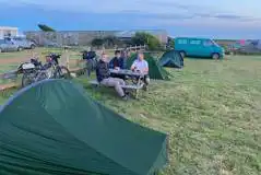Non Electric Grass Backpacker Pitches at Dropped Anchor Sea View Camping