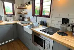 Willow glamping lodge kitchen Willow glamping lodge kitchen