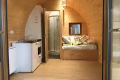 Ensuite glamping pod interior Ensuite glamping pod interior